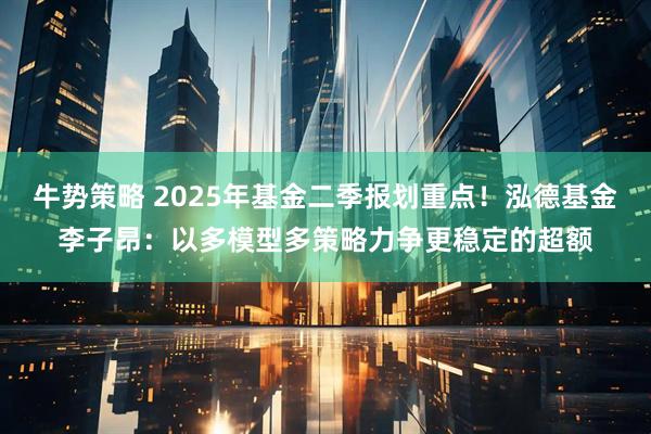 牛势策略 2025年基金二季报划重点！泓德基金李子昂：以多模型多策略力争更稳定的超额