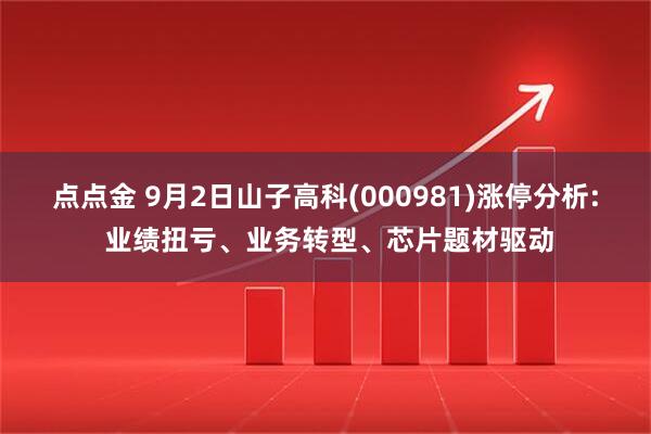 点点金 9月2日山子高科(000981)涨停分析: 业绩扭亏、业务转型、芯片题材驱动